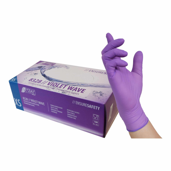 Nitras Medical Nitril-Einweghandschuhe VIOLET WAVE lavendel 100er Box