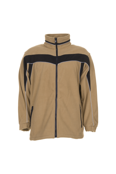 Planam Fleecejacke Plaline sand/schwarz