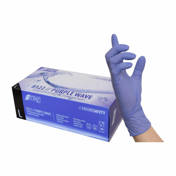 Nitras Medical Nitril Einweghandschuhe PURPLE WAVE lila 100er Box