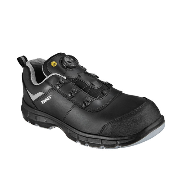 RUNNEX ESD-Sicherheitshalbschuh S3S atop FlexStar schwarz/grau