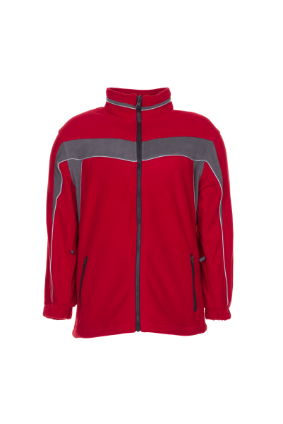 Planam Fleecejacke Plaline rot/schiefer