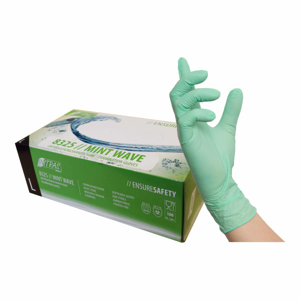 Nitras Medical Nitril Einweghandschuhe MINT WAVE grün 100er Box