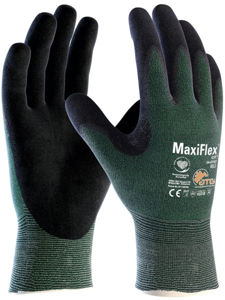 ATG Schnittschutz-Montagehandschuh MaxiFlex Cut grün/schwarz