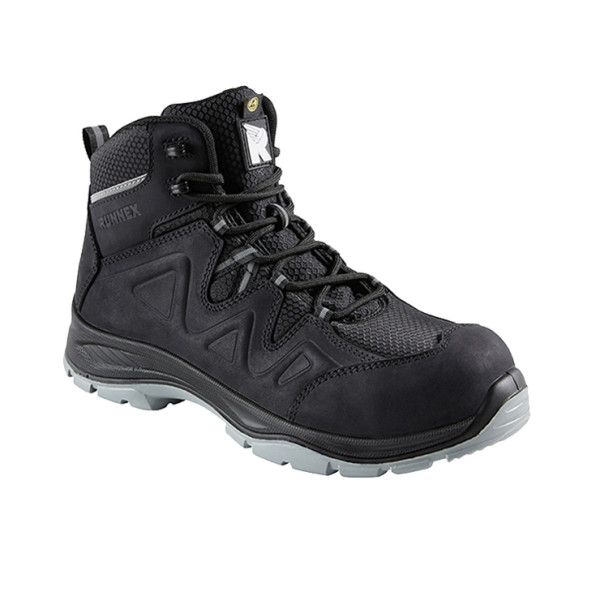 RUNNEX ESD-Sicherheitsschnürstiefel S3S SmartStar schwarz/grau