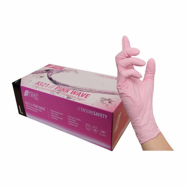 Nitras Medical Nitril Einweghandschuhe PINK WAVE pink 100er Box